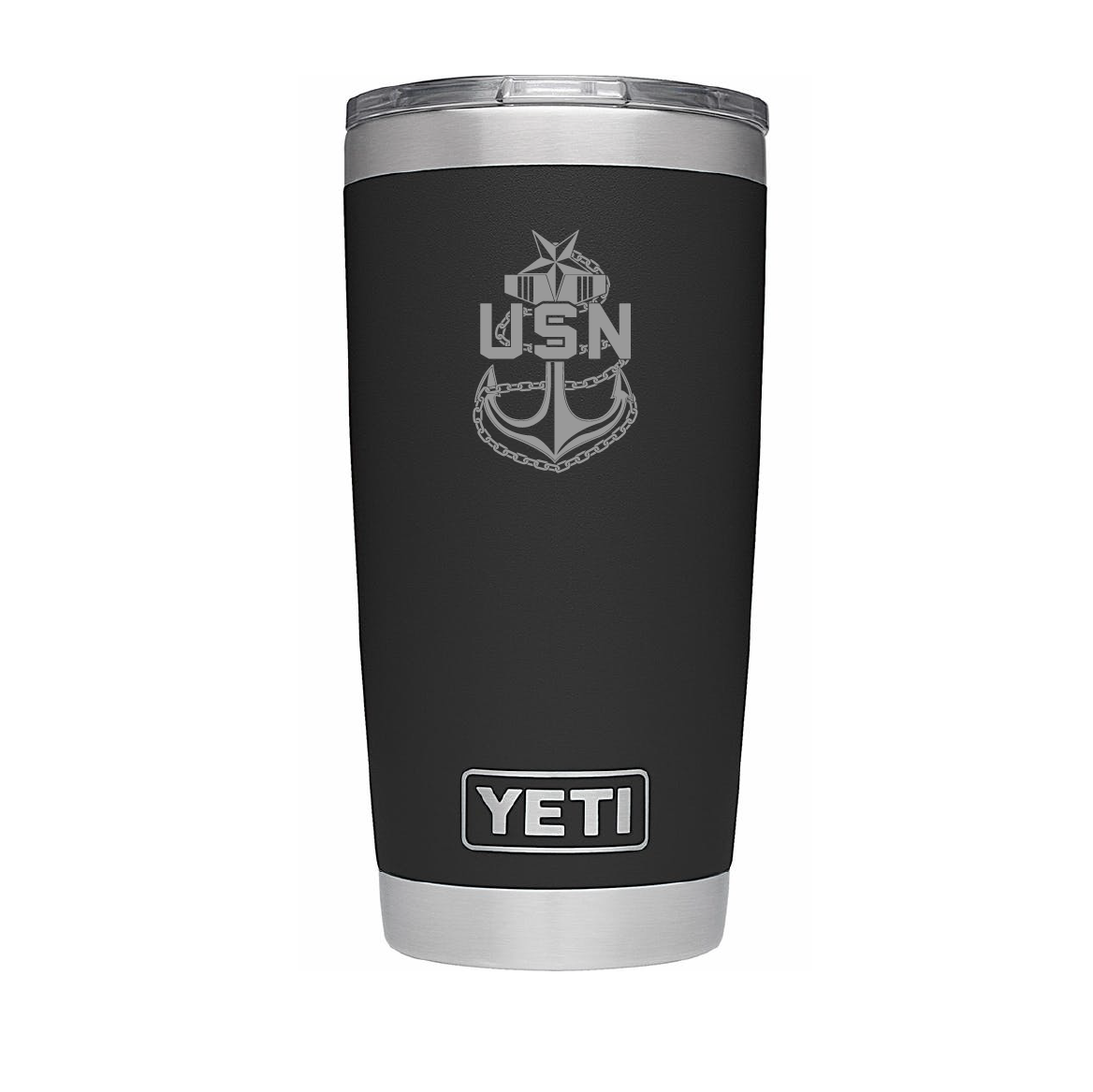 YETI Laser Engraved 20 or 30 oz Tumbler Personalized Engraving Logo Black  Navy